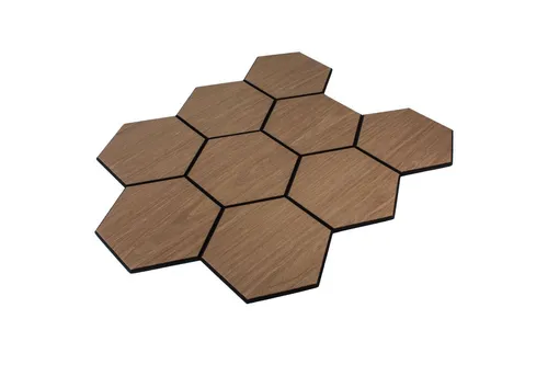 tktrading24 Wandpaneel Akustikpaneel mit Holzfurnier Black Walnut - 727x600 mm - PET-Filz, BxL: 60x72,7 cm, (2-tlg)