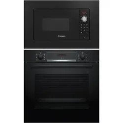 BOSCH EcoClean Backofen-Set mit Mikrowelle 20L, 60 cm, schwarz
