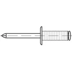 Reyher Offene Blindniete Alu/verz. 4x16 (500 Stück) - Hochwertige Nieten aus Aluminium mit verzinktem Stahl-Dorn, ideal für präzise Befestigungen in verschiedenen Anwendungen. Perfekt für Profis und Heimwerker.
