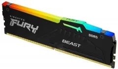 Kingston FURY Beast 16GB DDR5 RAM - 5600MT/s mit RGB-Beleuchtung - Multimedia RAM mit verbesserter RGB-Beleuchtung und neuem Heatspreader-Design, ideal für Gaming-PCs und optimierte Leistung.