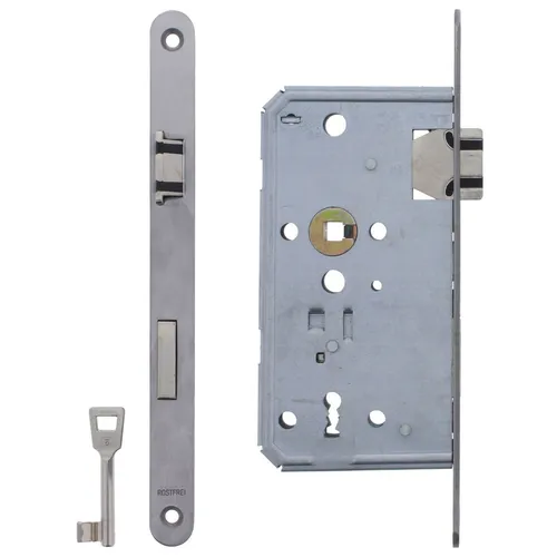 ToniTec Einsteckschloss mit Flüsterfalle BB Buntbart links Zimmertürschloss