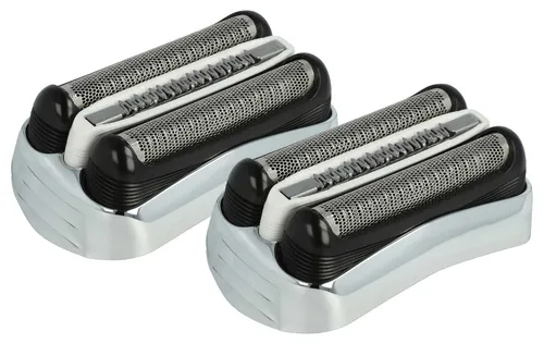 vhbw 2x Scherköpfe Ersatz für Braun 32B, 32S für Elektrorasierer, Silber