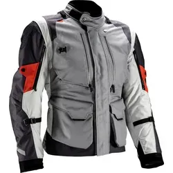 Leatt ADV Multitour 5.5 Motorradjacke XL grau-rot - Motorradjacke mit 5-Wege-Funktionalität, wasserdichtem HydraDri® EVO Futter und herausnehmbaren Innenfuttern für optimalen Komfort bei jedem Wetter.