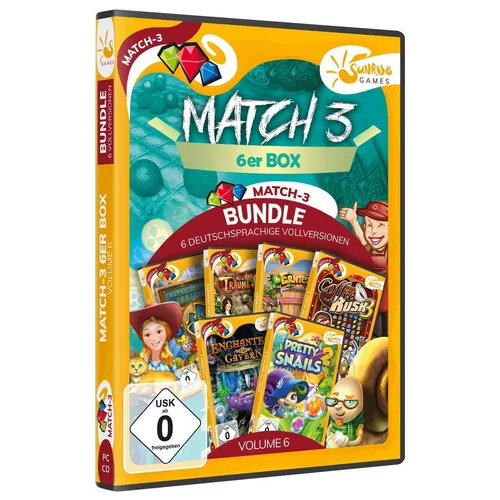 Match 3 Gewint 6er Box Volume 6 Spielesammlung 6 Vollversionen NEU&OVP