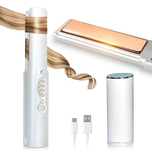 ADOBIRD Kabelloses Glätteisen 2 in 1 mit 5000mAh Akku