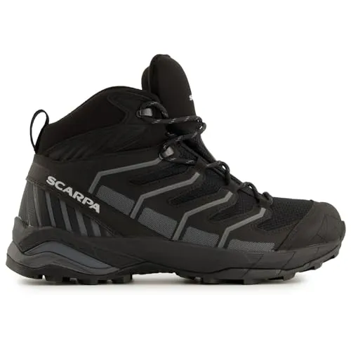 Scarpa Maverick Mid GTX Black/Gray - Größe EU 47 - Wanderschuhe mit GORE-TEX Membran für Atmungsaktivität und Wetterschutz. Ideal für schnelle Hikes in jedem Gelände, robust und bequem im High-Cut-Design.