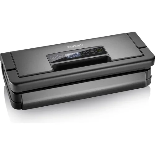 SEVERIN Vakuumierer – Premium Vakuumiergerät - Vakuumierer mit 130 Watt Leistung, integriertem Cutter und Touchdisplay. Ideal für sicheres Vakuumieren von Lebensmitteln, inklusive 5 Beuteln und Vakuumierschlauch.