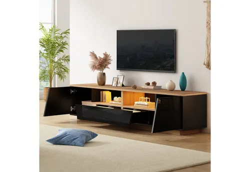 Merax Sideboard mit 3 Schubladen und Schiebetüren