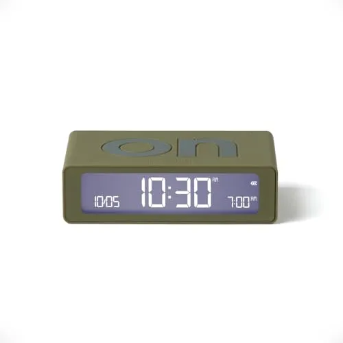 Lexon Flip Mini Reisewecker – Digitaler LED-Wecker mit On/Off-Funktion