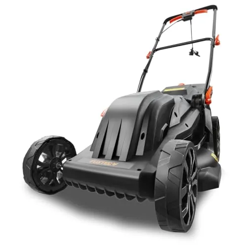 FUXTEC Elektro Rasenmäher FX-RME43 - Geräuscharm und Effizient - Elektrorasenmäher mit 44 cm Schnittbreite, 45 L Grasfangkorb und variabler Schnitthöhe von 25-75 mm – ideal für kleine bis mittelgroße Gärten!