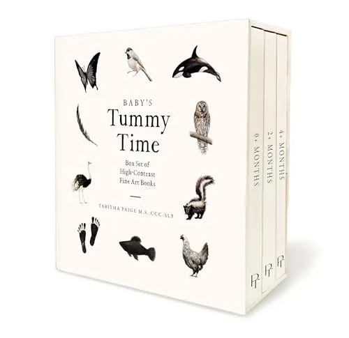 Baby's Tummy Time Book Box Set: 3-Buch Set für visuelle Stimulation