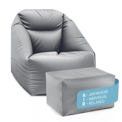 Lumaland CrozyAir Relax-Set Aufblasbarer Sessel + Outdoor Hocker - Erlebe ultimativen Komfort mit dem Lumaland CrozyAir Relax-Set! Der aufblasbare Sessel und Hocker sind wasserabweisend, waschbar und in nur 90 Sekunden einsatzbereit. Ideal für Garten, Camping und Freizeitaktivitäten.