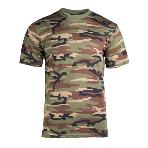 Mil-Tec Tarn T-Shirt Herren • Camouflage T-Shirt aus Baumwolle • BW Camo • Bequemes Kurzarm Army Shirt für Outdoor, Sport oder Freizeit • Bundeswehr Flecktarn-Shirt