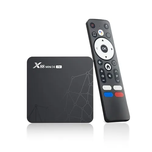 Android TV Box with 2GB 16GB RK3518 Quad-Core 64bit Cortex-A53 Chipset, Android TV Box 2025 Supports Dual-Band WiFi, Bluetooth 5.0, HDMI 2.0 and HD 4K