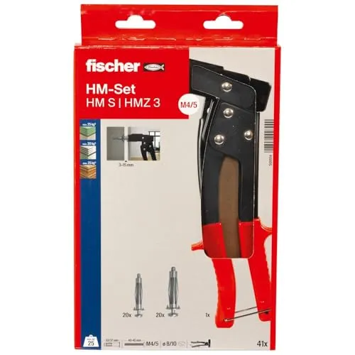 Fischer Zangen-Set mit 40 Metalldübeln für Hohlkörper von Fischer