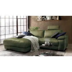 KAWOLA Sofa LOLA Ecksofa XL moosgrün mit Relaxfunktion von KAWOLA
