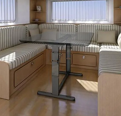 Kesseböhmer Hubtischgestell HTA 116/26 600 mm lichtgrau