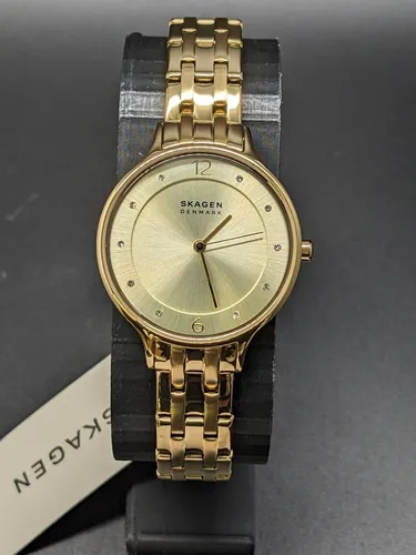 SKAGEN ANITA LILLE SKW3127 Damen Uhr Armbanduhr Wasserdicht 30 mm Gold