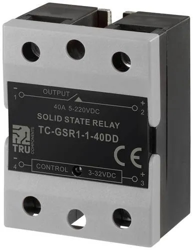 TRU COMPONENTS Halbleiterrelais TC-GSR-1-40DD 40A Schaltspannung (max.): 220 V/DC Gleichstromschaltung 1St.