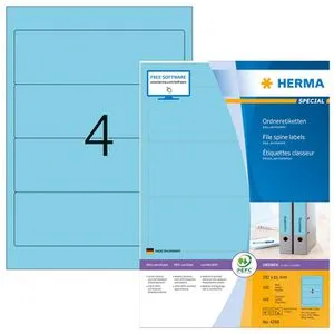 Herma Rückenschilder 4298 Special, blau, 61 x 192mm von HERMA
