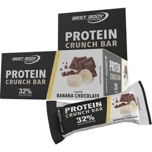 Best-Body-Nutrition Proteinriegel Crunch Bar, 12 Riegel, Banana Chocolate, je 35 g, pro Riegel 11 g Protein