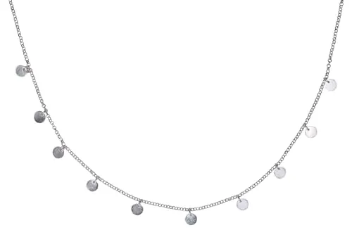 SILBERMOOS Damen Blättchenkette Coins aus 925 Sterling Silber - Elegante Kette aus hochwertigem 925er Sterling Silber, in Italien gefertigt und perfekt kombinierbar mit anderen SILBERMOOS Schmuckstücken.