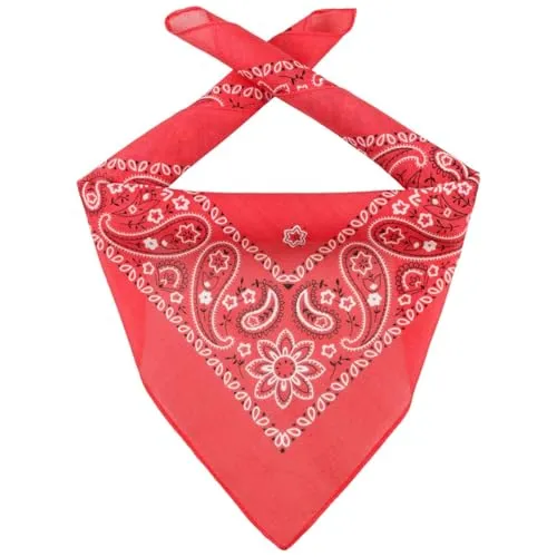 Lipodo Bandana Tuch Damen/Herren/Kinder - Kopftuch in Koralle aus 100% Baumwolle - Multifunktionstuch in Einheitsgröße (55 x 55 cm) - vielfältige Tragemöglichkeiten