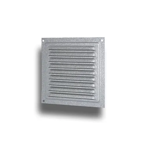 Kiemenblech Lüftungsgitter Wetterschutzgitter Metall verzinkt Größe 125x125mm