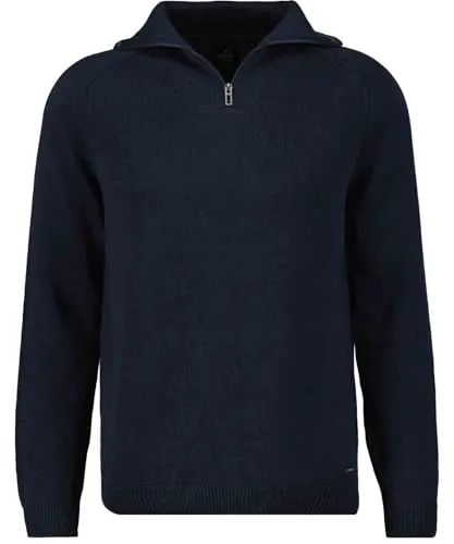 Troyer RAGMAN Herren Pullover - Marineblau, Gr. 50 aus 100% Baumwolle - Casual Herren-Pullover mit hoch geschlossenem Ausschnitt und sportivem Reißverschluss. Ideal für die kältere Jahreszeit und vielseitig kombinierbar.