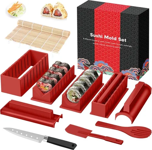 Sushi Maker Set 12-teilig – Perfektes Set für Sushi-Anfänger