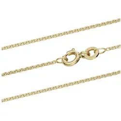 HOPLO Goldkette Vergoldete Ankerkette Halskette 1,1 mm 45 cm 925 Silber 1my vergoldet, Made in Germany goldfarben 45 cm Damengröße