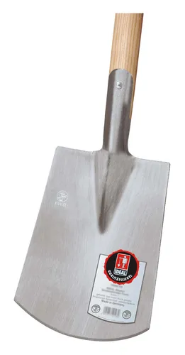 Idealspaten Pionier-Spaten Bremer mit T-Stiel - Robuster Spaten aus poliertem Eschenholz, Größe 2, ideal für Garten- und Landschaftsarbeiten.
