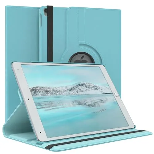 EAZY CASE - Tablet Hülle für iPad Pro 10,5 (2017) Schutzhülle 10.5 Zoll Smart Cover Tablet Case Rotationcase zum Aufstellen Klapphülle 360° drehbar mit Standfunktion Tasche Kunstleder Blau
