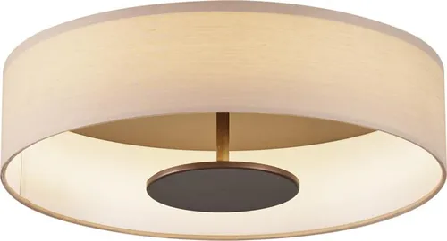 QAZQA Bredow Moderne Deckenleuchte mit Dimmfunktion - Elegante Deckenlampe in Weiß mit bronzefarbenem Inneren. Ideal für stimmungsvolle Beleuchtung in jedem Raum. Dimmbar für individuelle Lichtakzente. Perfekt für skandinavische und industrielle Interieurs.