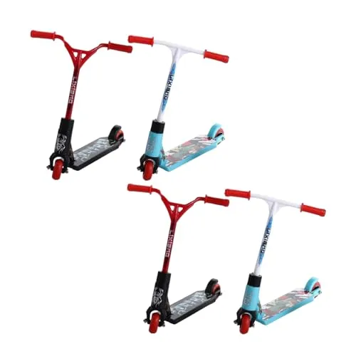 Hehglng Finger-Scooter mit zwei Rädern, Mini-Scooter, Fingerboard-Zubehör, kleiner Trick-Scooter für Partygeschenke, Fingertraining, Jonglier-Sets, Geburtstagsgeschenke, magische Kits und Zubehör, 4