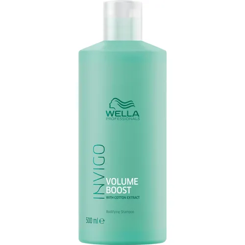 Wella Professionals Invigo Volume Boost Bodifying Shampoo 500 ml - Shampoo für Haarvolumen, entfernt Rückstände und verleiht Fülle ohne zu beschweren. Mit Baumwollextrakt für geschmeidiges, glänzendes Haar.