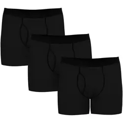 Albero Natur Boxershorts HERREN BOXERSHORTS-3ER PACK schwarz L