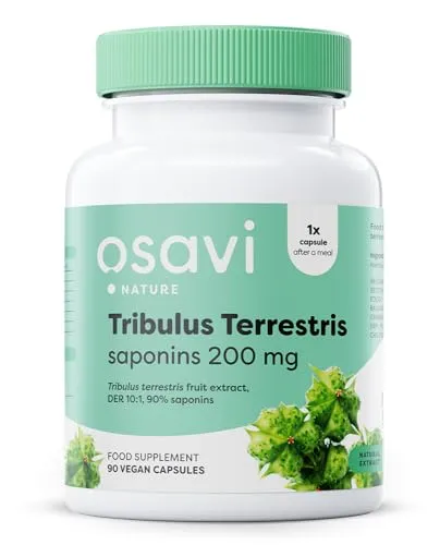 Osavi - Tribulus Terrestris | 200 mg Saponine pro Kapsel aus Fruchtextrakt - Pflanzliche Unterstützung für Vitalität, Ausdauer und Trainingsroutinen | 90 Kapseln