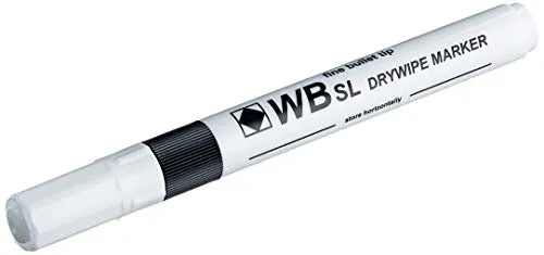 DRYWIPE 10 x New Value Trocken abwischbar schwarz Bullet Tip White Board Marker Stifte Trocken abwischbare Marker