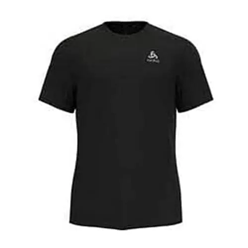 Odlo The Essential Flyer Running T-Shirt schwarz M - Herren Laufshirt Kurzarm, aus recycelten Materialien für umweltbewusste Sportler, mit schneller Trocknung und verbesserter Feuchtigkeitsregulierung für höchsten Komfort beim Laufen.