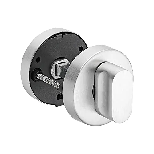 CK Türbeschläge WC-Rosette mit Belegtanzeige, V2A-Edelstahl, matt - Dübel und Türbeschläge: Hochwertige WC-Rosette mit Belegtanzeige aus mattiertem V2A-Edelstahl, ideal für moderne Badezimmer und optimale Sicherheit.