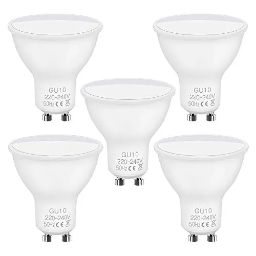 Vicloon GU10 LED Warmweiss 6W Lampe, 5 Stück 480LM 2700K Warmweiß LED Leuchtmittle, Ersatz für 50W Halogenlampen, Nicht Dimmbar, 120° Abstrahlwinkel Spotlight, AC 220-240V GU10 LEDs Warmweiss Lampe