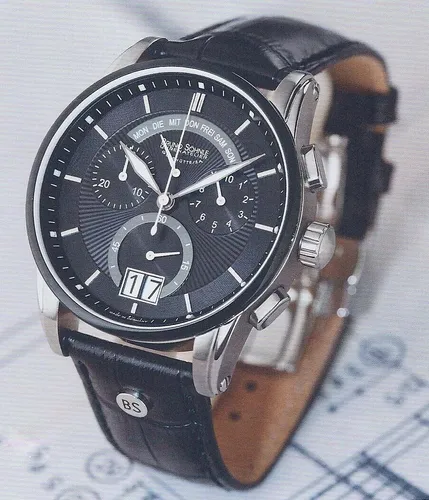 Bruno Söhnle Glashütte GRANDIOSO Herrenuhr 17-73117-741 - Armbanduhr für Herren mit elegantem Chronographen, Saphirglas und 100 m Wasserbeständigkeit – ideal für stilbewusste Männer.