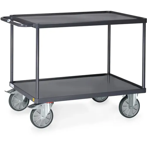 Fetra ESD-Tischwagen 9401W - Robuster Stahlblech-Wagen - ESD-Wagen mit elektrisch leitfähiger Ausführung, ideal für sensible Bereiche. Hohe Tragkraft von 200 kg und geräuscharmer Lauf für höchsten Komfort.