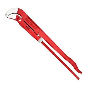 Knipex Rohrzange 83 30 030, Eckrohrzange S-Maul 3 Zoll - Rohrzange für präzises Greifen mit selbstklemmendem Mechanismus, ideal für Arbeiten an Rohren bis 3 Zoll Durchmesser, Made in Germany