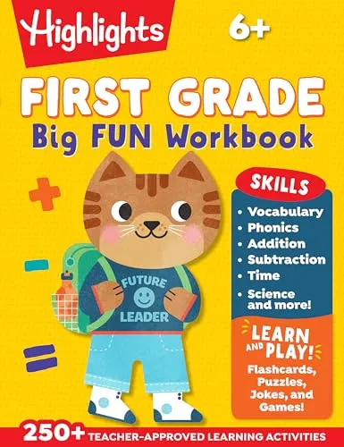 Produktbild First Grade Big Fun Workbook: 256-Page Activity Workbook for First Graders, Vocabulary, Math, Science and More (Highlights Big Fun Activity Workbooks)