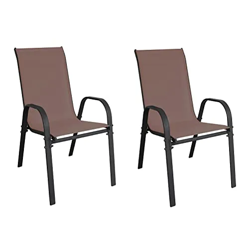 INDA-Exclusiv 2er Set Stapelsessel für Garten und Balkon