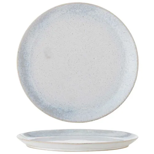 Bloomingville Paula Teller, Blau, Steingut in blau von Bloomingville