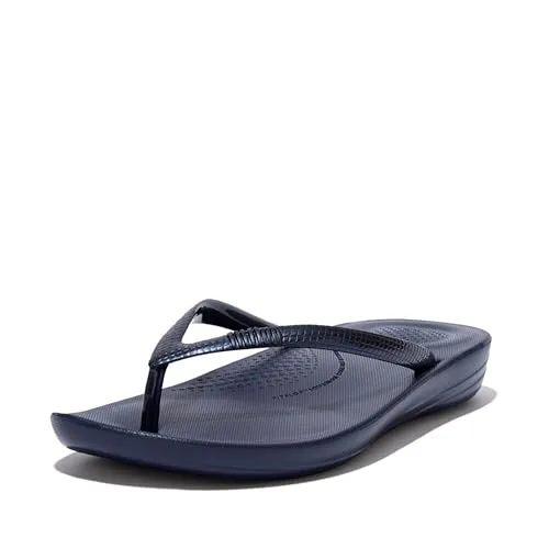 Fitflop Iqushion Ergonomic Flip-flops, Damen Zehentrenner, Blau (Midnight Navy 399), 38 EU (5 UK)