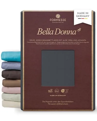 Formesse Bella Donna Boxspring Spannbettlaken Alto blaugrau, 180x200-200x220 cm - Spannbetttücher in Markenqualität, 100% Baumwolle, für Matratzen bis 40 cm Höhe, mit langanhaltenden Farben und perfektem Sitz.